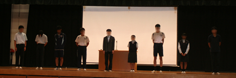 生徒会役員・前期専門委員長挨拶